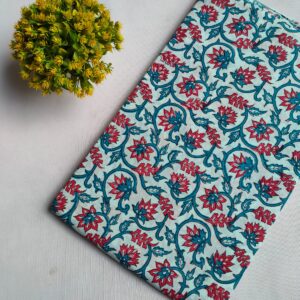 Hand Block Printed Pure Cotton Fabric – TSPRFBK14