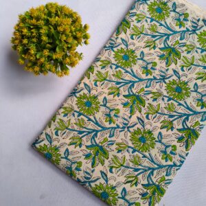 Hand Block Printed Pure Cotton Fabric – TSPRFBK19