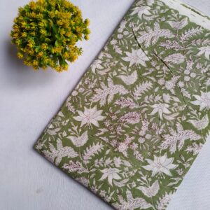 Hand Block Printed Pure Cotton Fabric – TSPRFBK30