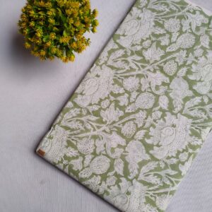 Hand Block Printed Pure Cotton Fabric – TSPRFBK40