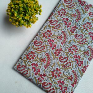 Hand Block Printed Pure Cotton Fabric – TSPRFBK44