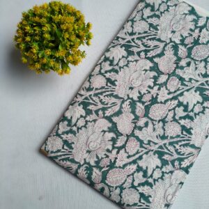 Hand Block Printed Pure Cotton Fabric – TSPRFBK85
