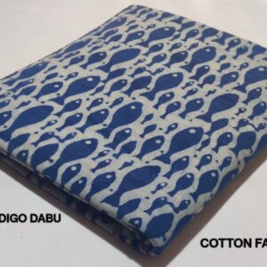 Indigo Pure Cotton Hand Block Printed Fabric – TSPRBK15