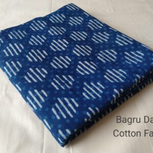 Indigo Bagru Pure Cotton Hand Block Printed Fabric – TSPRBK2