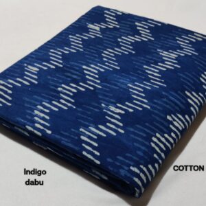 Indigo Bagru Pure Cotton Hand Block Printed Fabric – TSPRBK4