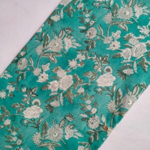 Pure Cotton Hand Block Printed Fabric – TSPRKBT3